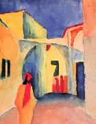 August Macke View into a Lane USA oil painting artist
